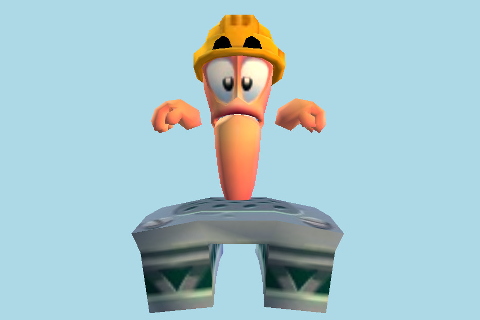 Worms 3D Girder Worm 3d model