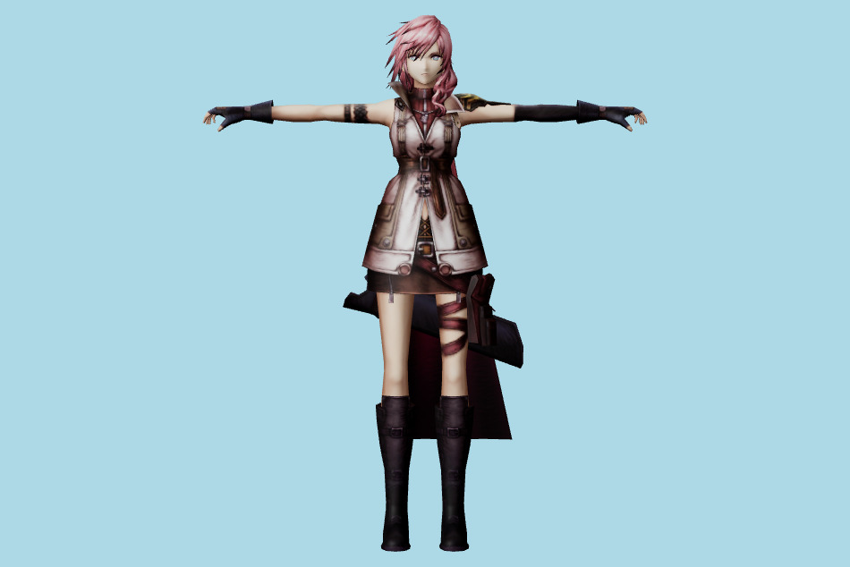 War of the Visions Final Fantasy Brave Exvius - Lightning 3d model