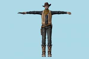 Steve Cowboy Resident-Evil, RE, resident, evil, man, male, people, human, xna, characters, rigged