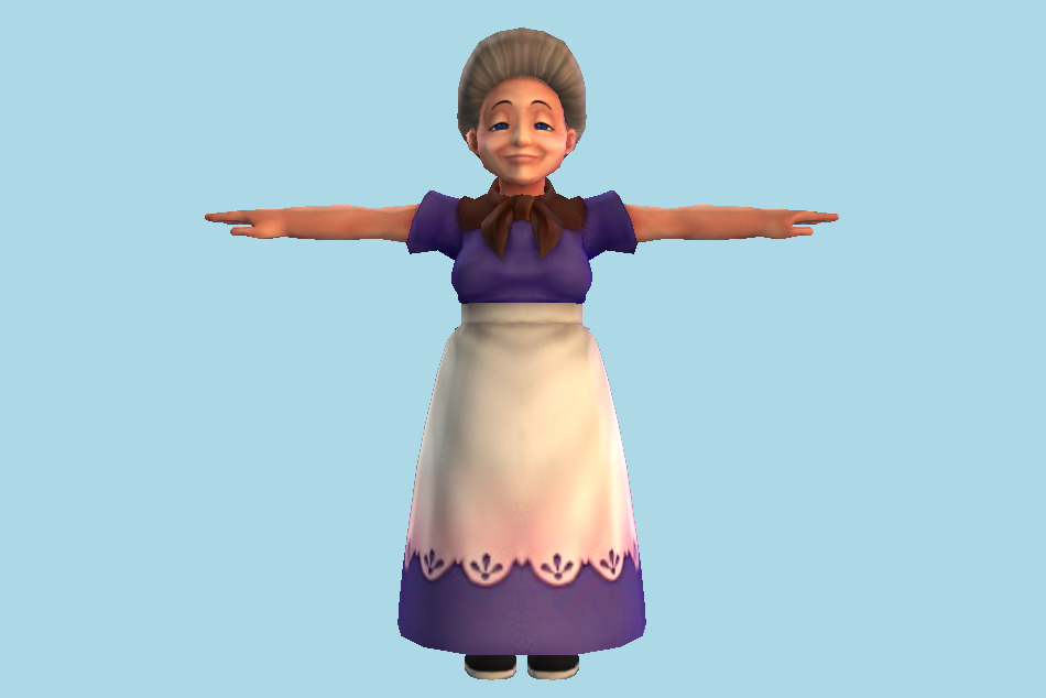 Kingdom Hearts Kairi Grandma 3d model