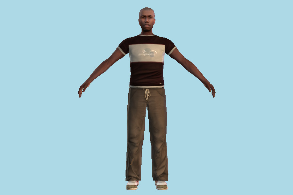 Sports Black Man 3d model