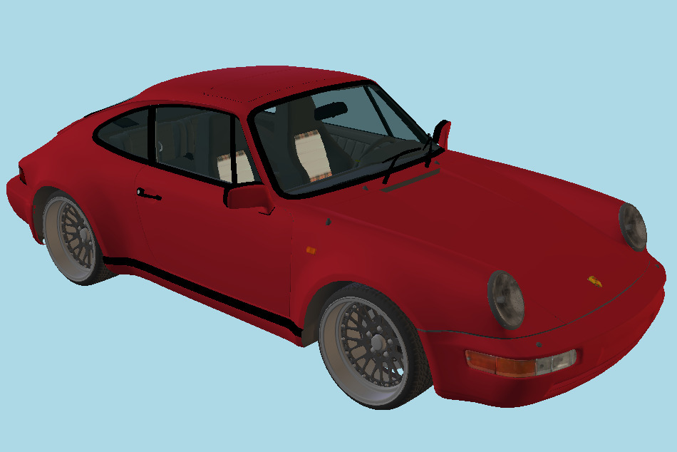 1983 Porsche Car 911 3d model