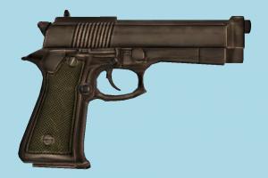 Pistol pistol, handgun, weapon, gun, firearm, arm, lowpoly