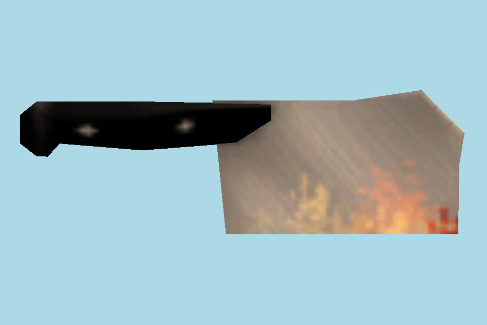 Meat Cleaver Knife 3d model