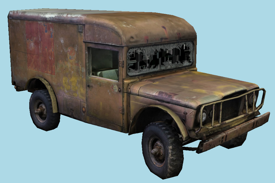 M725 Military Ambulance Car 3d model