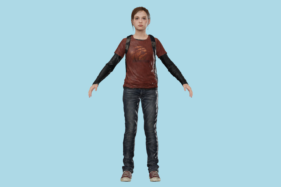TLOU2 Ellie Young 3d model