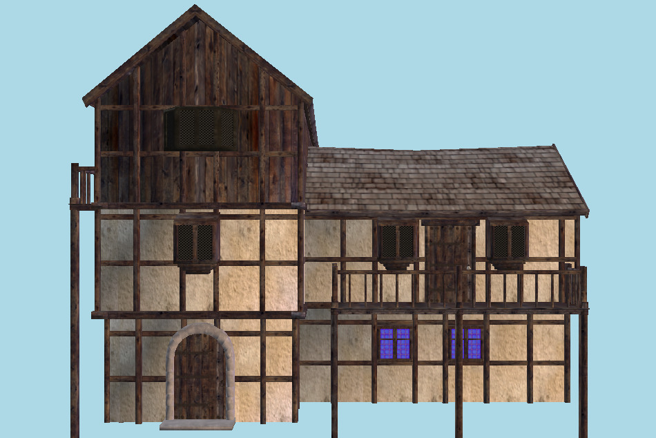 Modular Medieval House 3d model