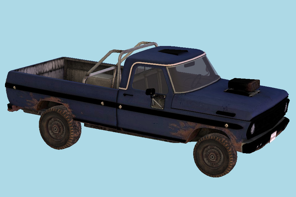 Fireburst - Pickup Car 3d model