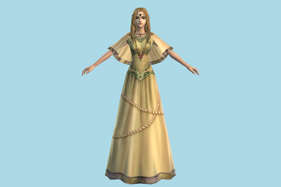 Beautiful fantasy Queen 3d model