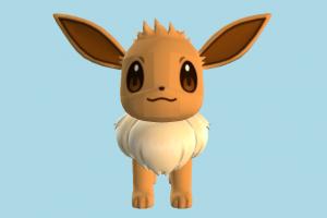 Eevee pokemon, digimon, rabbit, animal, animals, cartoon