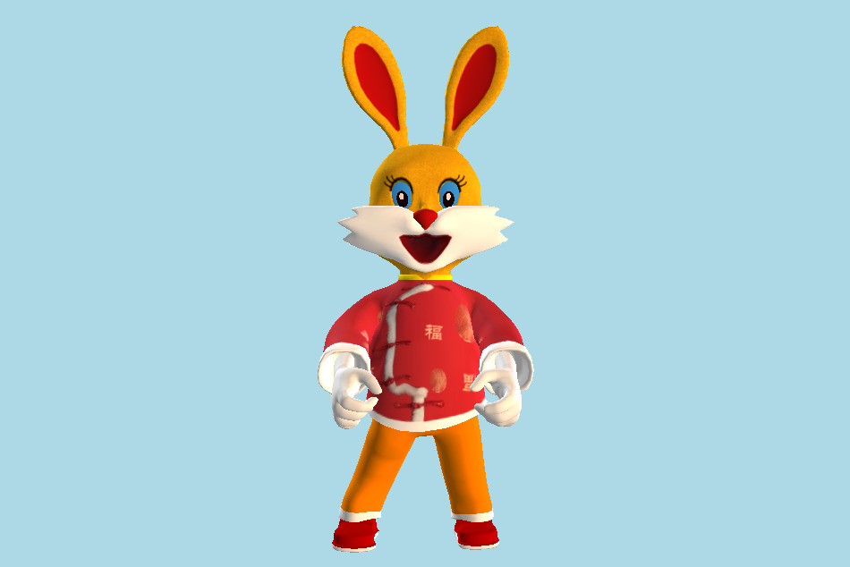 Cartoon Chinese Zodiac Rabbit 3d model