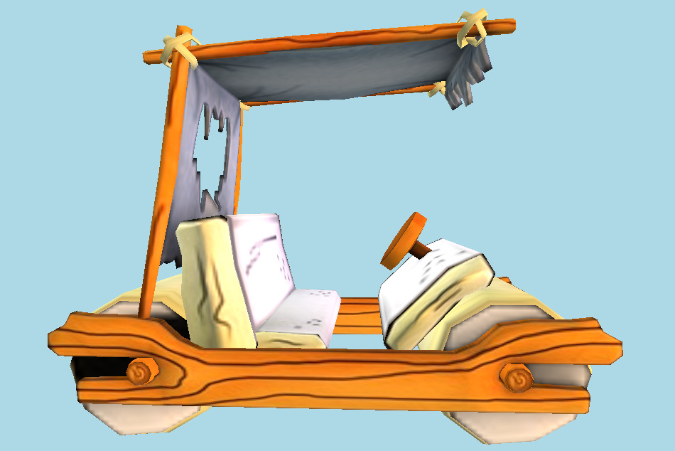 Roblox Flintstones Car 3d model