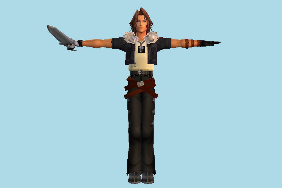 Kingdom Hearts 2 Leon Final Fantasy 3d model