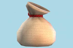 Money Bag bag, money, gold, currency, lowpoly