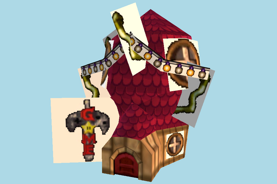 Mario Party Mini-Game House 3d model