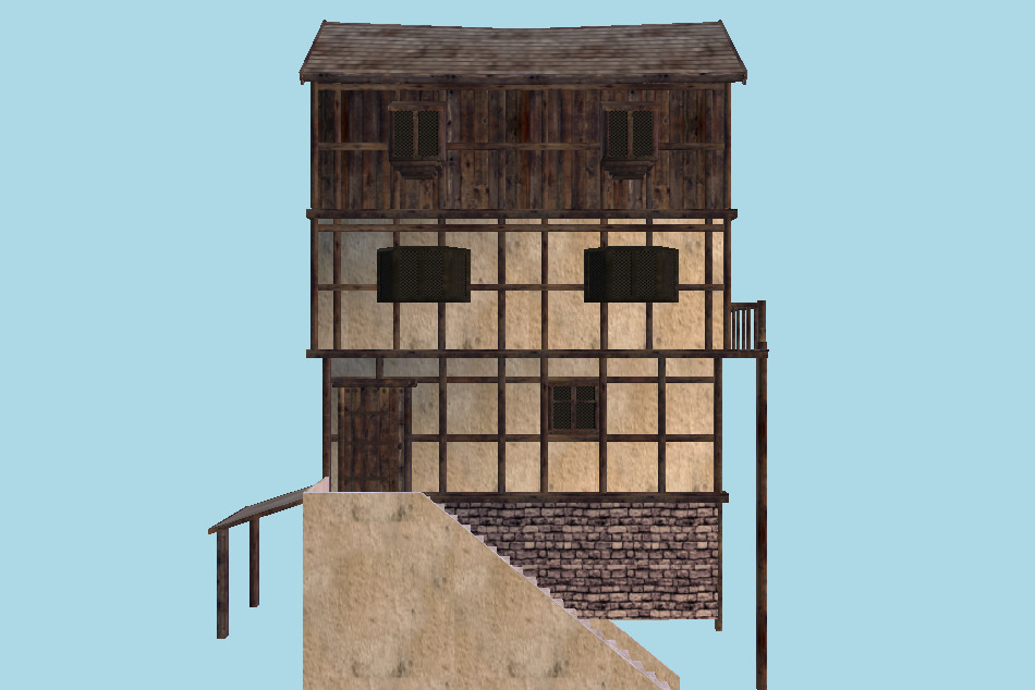 Modular Medieval House 3d model