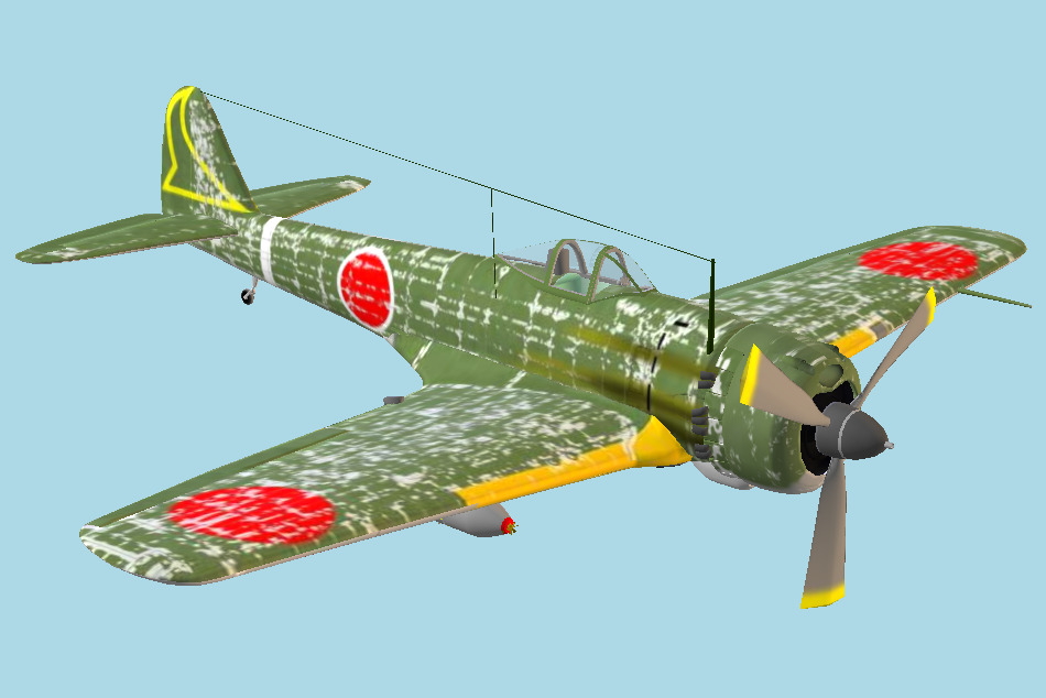 Nakajima Ki43 Bundle Aircraft 3d model