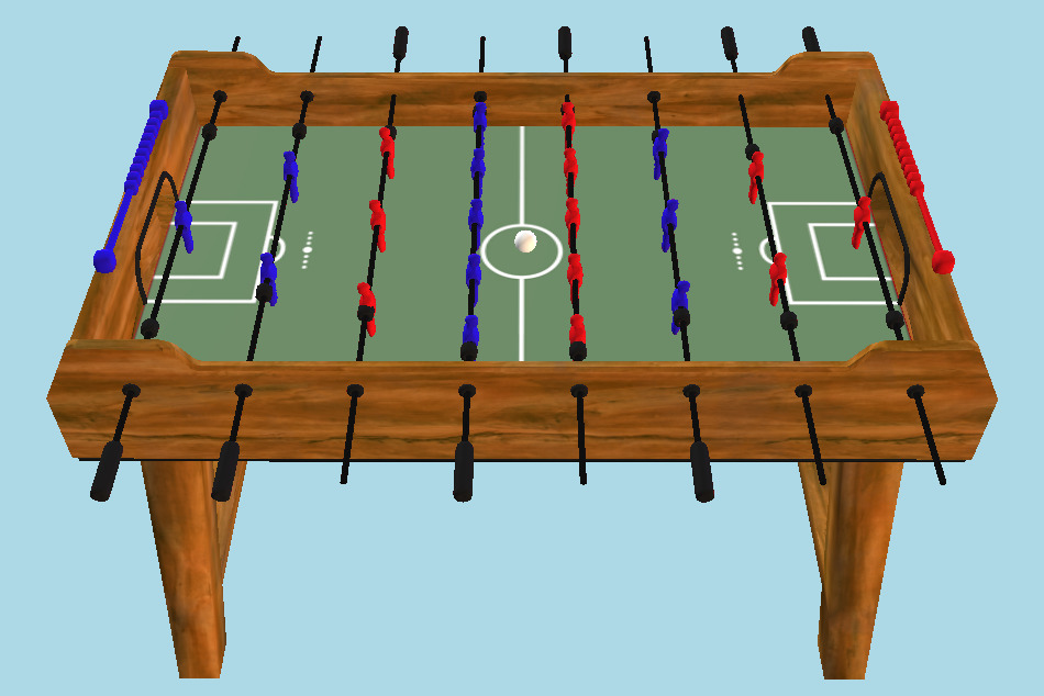 Foosball Table 3d model
