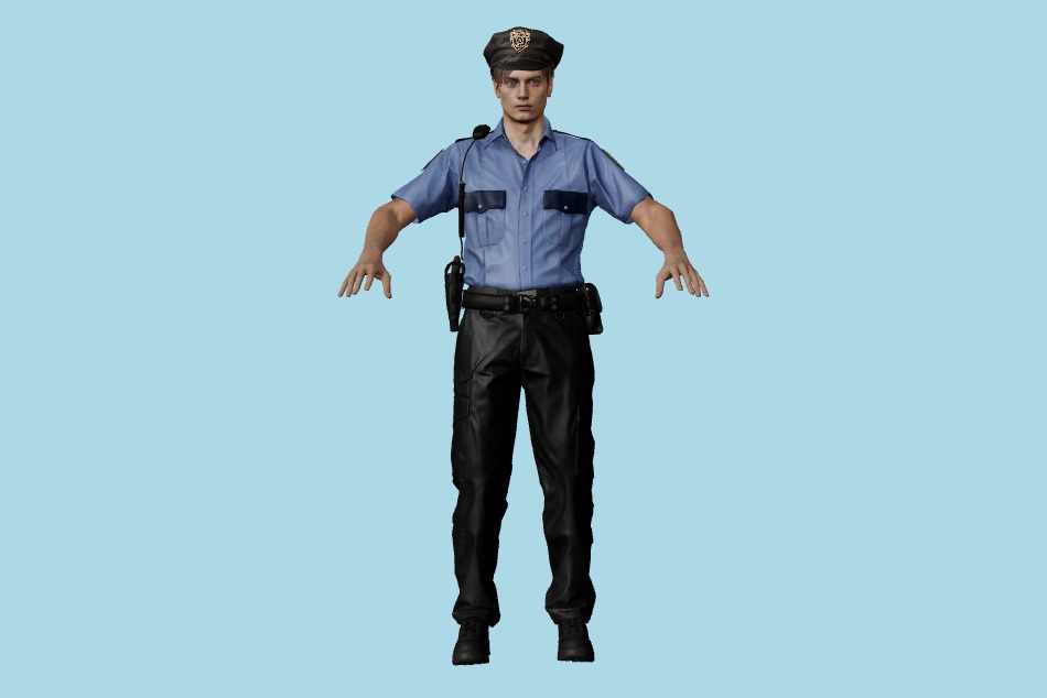 Resident Evil 2 Remake - RE2 Leon Cop Costume 3d model