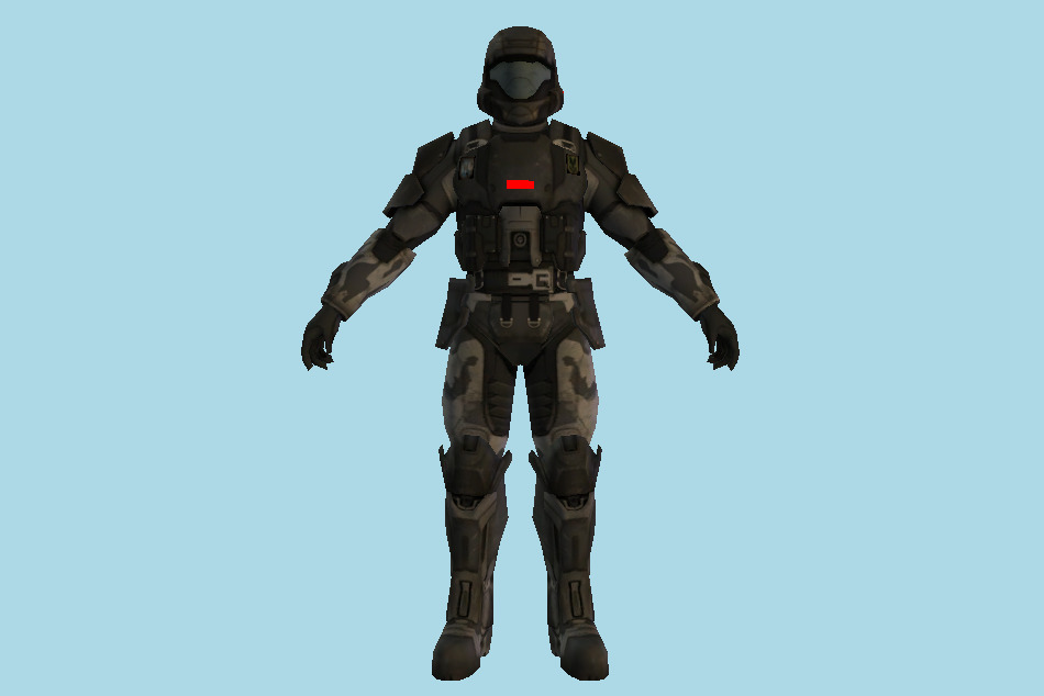 Halo 3 Orbital Drop Shock Trooper Soldier 3d model