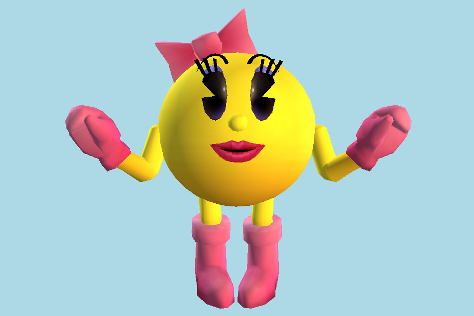 Pac-Man World Rally Ms Pac Man 3d model
