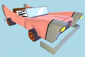 Dominique Trix Car Cel Damage, car, toon, vehicle, truck, transport, carriage