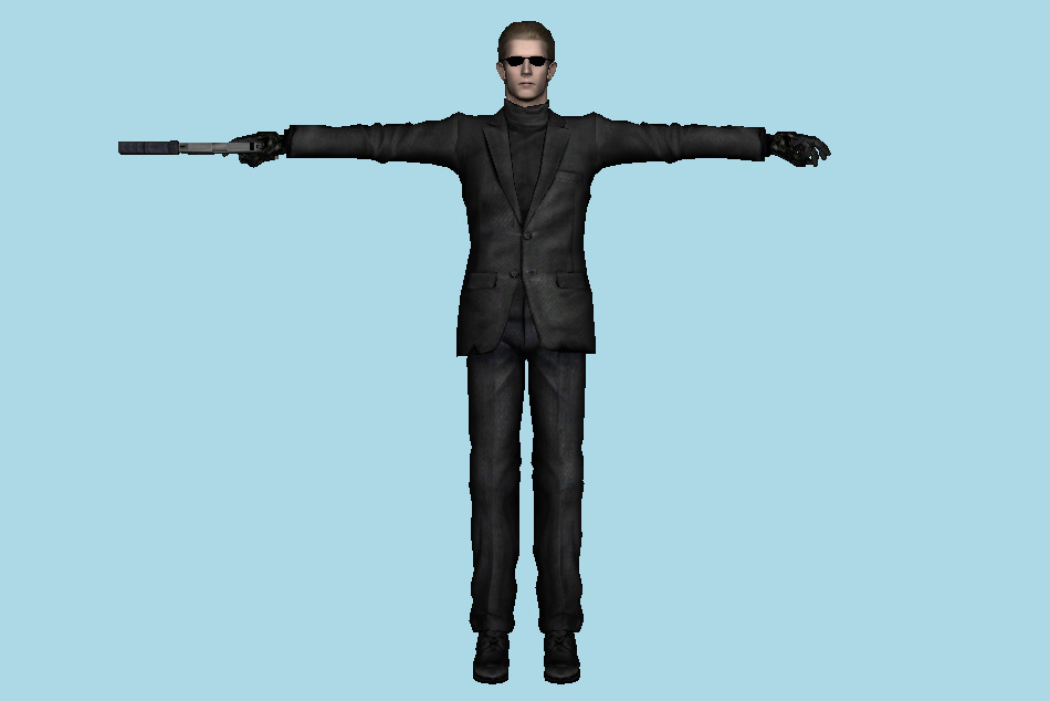 Resident Evil: The Umbrella Chronicles - Albert Wesker 3d model