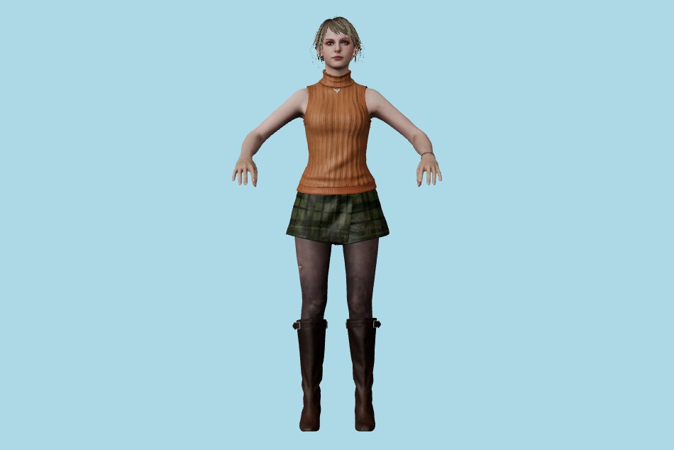 Resident Evil 4 (Remake) - RE4 Ashley Graham (Jacket Off) 3d model