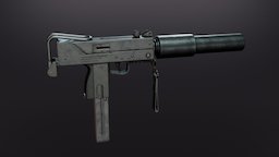 Mac 10 mac, mac10, 10, silencer, veezen, m10, mac-10, ingram, weapon, art, gameart, animation, gun