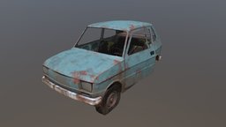 Wrecked Fiat 126p wreck, hl2, polish, car