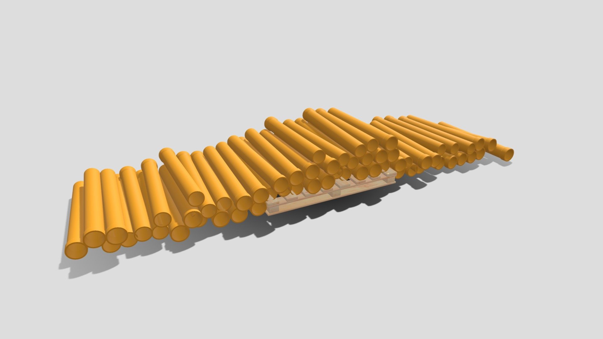 PVC plastic pipes pallet pile 1 - PVC plastic pipes pallet pile 1 - Buy Royalty Free 3D model by kopofx 3d model