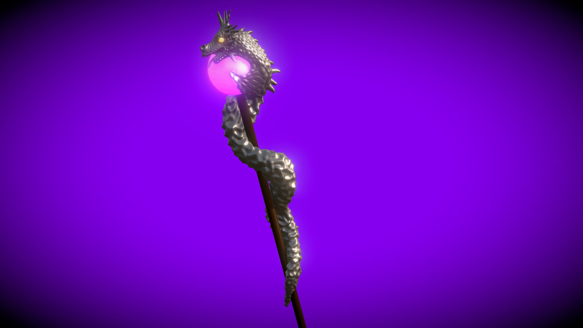 SculptJanuary2019: Day 12 - Objects: Staff - 3D model by NekoPluesch 3d model