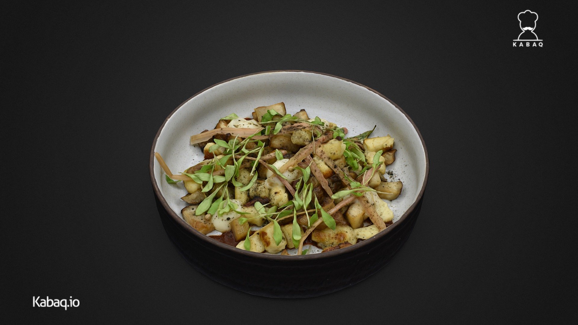 Sunchokes, gnocchi, morita mezcal salsa - Alta Calidad - Sunchokes - 3D model by QReal Lifelike 3D (@kabaq) 3d model