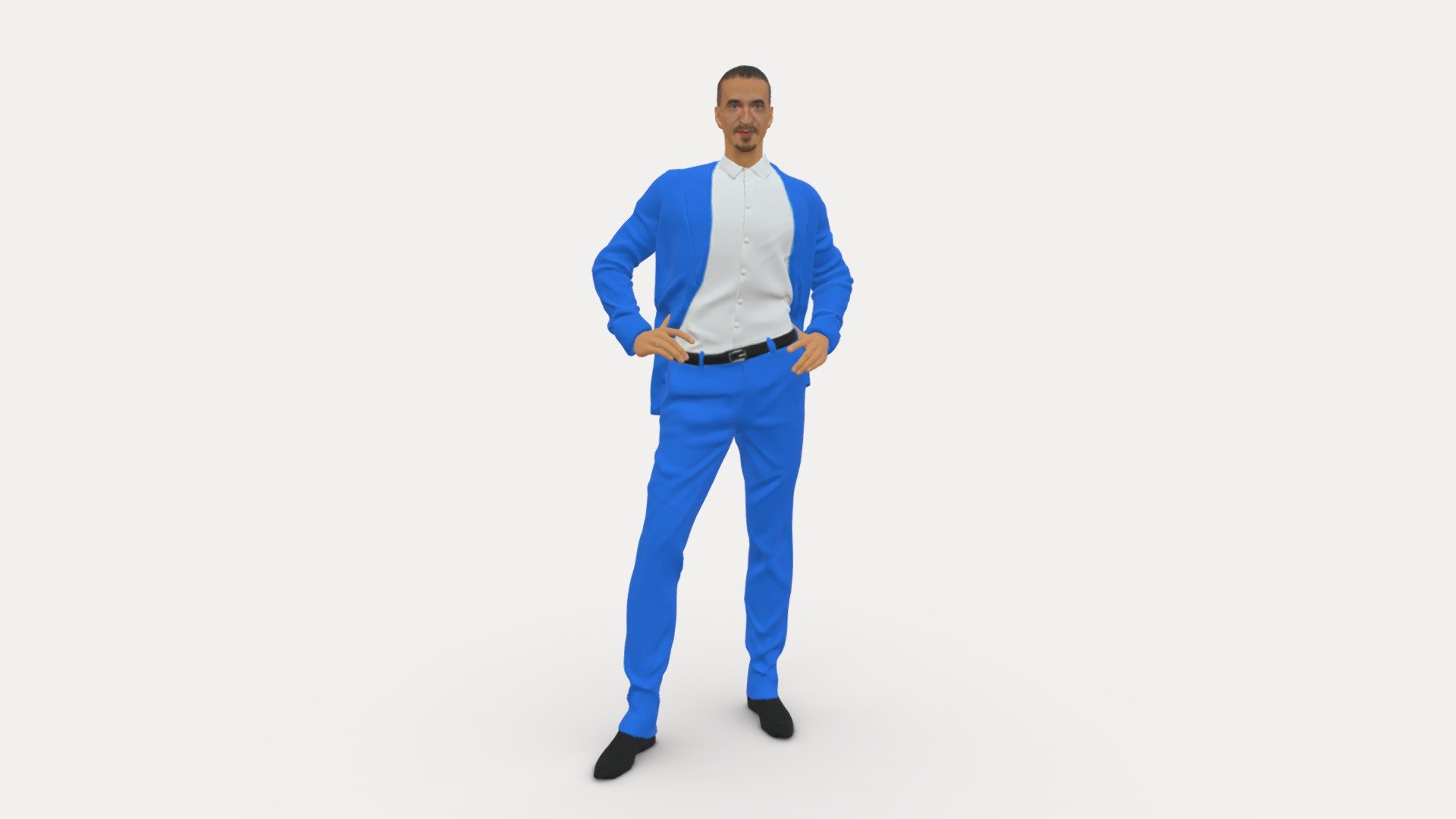We provide unique 3d scanned models with realistic proportions for closeup and medium-distance views in artworks, paintings and classes. As well as architectural visualization projects.

Main features:




high-end realistic 3d scanned model;

realistic proportions;

highest quality;

low price;

saves you time for more time in landscaping and interiors visualization.

FEATURES 




3d scanned model 

Extremely clean

Edge Loops based

smoothable

symmetrical

professional quality UV map

high level of detail

high resolution textures

real-world scale

system unit: cm

TEXTURES 




Textural Resolution: 4096 x 4096

Color Map

The model is suitable for stereolithography 3d printing 

The model is also ready for fullcolour 3d printing - Man In Blue Suit 0375 - Buy Royalty Free 3D model by 3DFarm 3d model