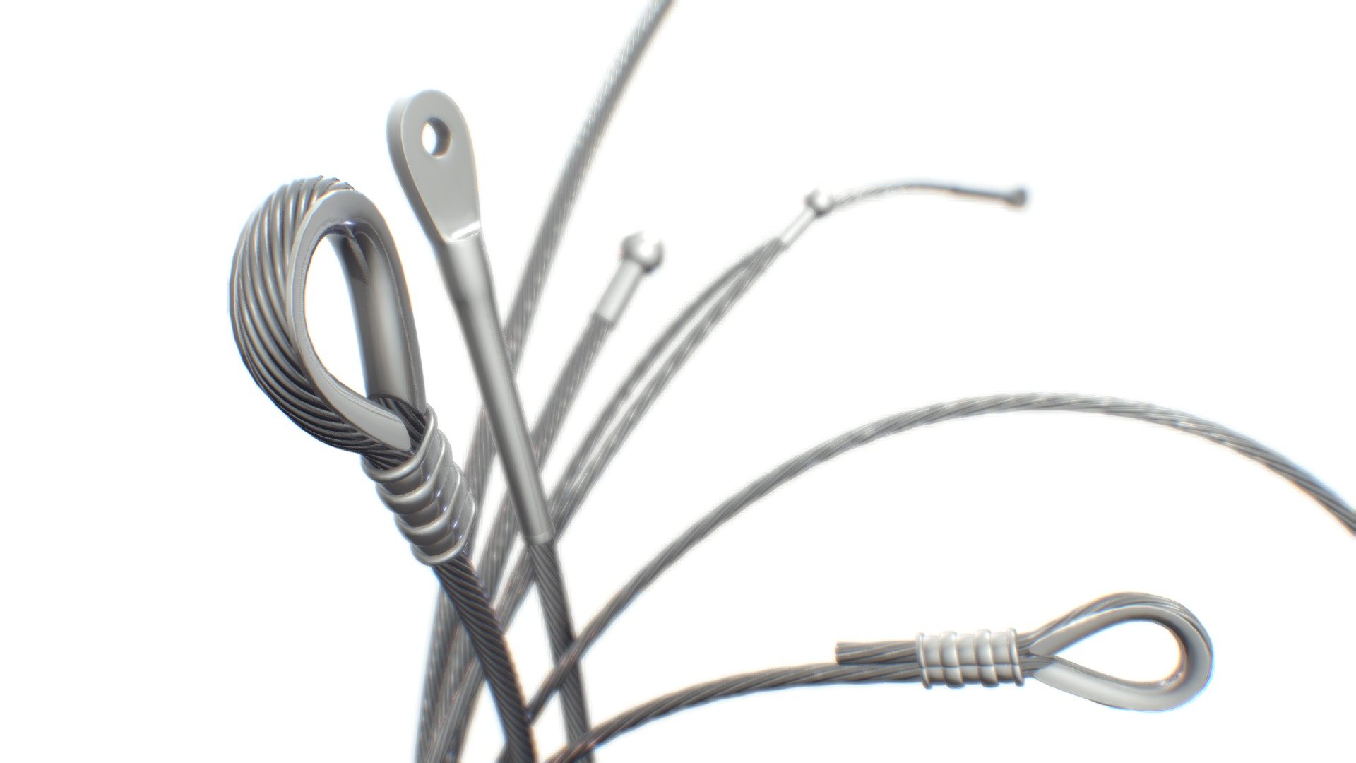 A collection of gallery steel wire tiles and ends. Can be used in interior visualizations and product presentations 3d model