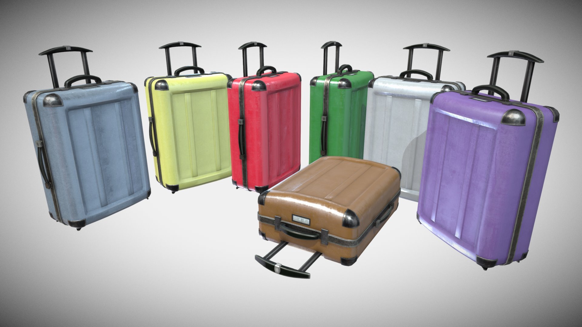 PBR Specular/Glossiness - One Material 2k

 Diffuse x 7

 Gloss

 Normal

 Specular 
* Ambient Occlusion

* IDs Map - Trolleys - Buy Royalty Free 3D model by Francesco Coldesina (@topfrank2013) 3d model