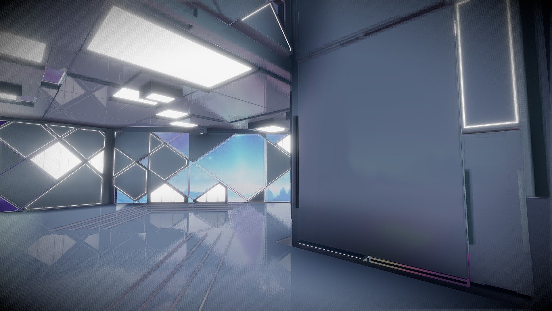 Virtual 3D Gallery with an Alien planet background.
Background mesh and terrain texture also included.
Terrain texture size approx 6000 X 3000 - Space_Gallery_02 - Buy Royalty Free 3D model by Giimann 3d model