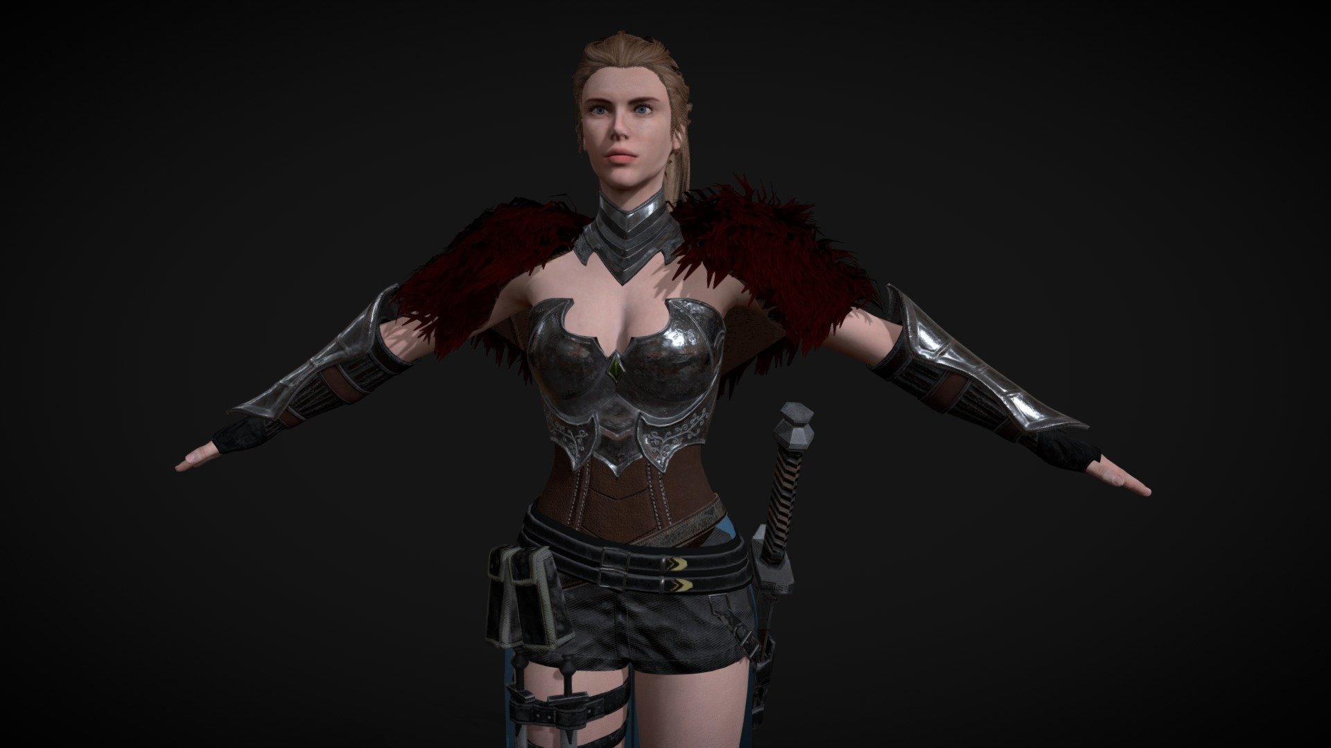 The WARRIOR

CREATED IN BLENDER AND TEXTURED IN SUBSTANCE PAINTER

4K TEXTURE SETS

BODY - BASECOLOR, NORMAL, OPACITY, SPECULAR
CLOTHS- BASE COLOR, NORMAL, METALLIC , ROUGHNESS
SWORD- BASE COLOR, NORMAL, METALLIC , ROUGHNESS - The Warrior - Buy Royalty Free 3D model by uday14viru 3d model