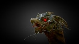 Dragon Bust Animated unreal, print, head, busto, gameasset, animation, dragon