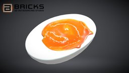 Egg Halfboiled gamereadyasset, 3dgameasset, bricks3dstudio, vietnam3dartoutsource, egghalfboiled, egghalfboiled3dmodel, egghalfboiled3dasset, egghalfboiledgameready, gamereadyegghalfboiled