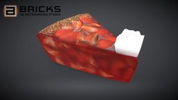 PieStrawberryPiece gamereadyasset, 3dgameasset, bricks3dstudio, vietnam3dartoutsource, piestrawberrypiece, piestrawberrypiece3dmodel, piestrawberrypiece3dasset, piestrawberrypiecegameready, gamereadypiestrawberrypiece