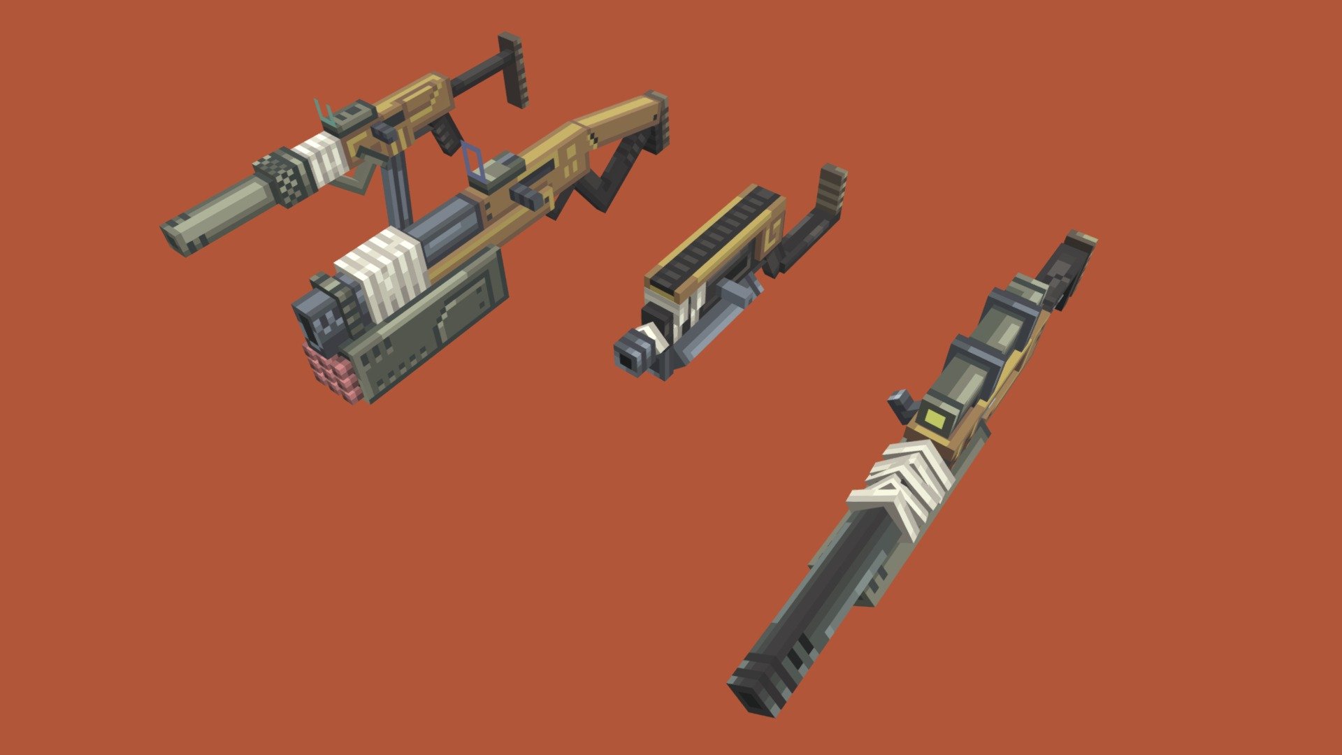 Pixel Guns - Modified Version - 3D model by TONG98 3d model