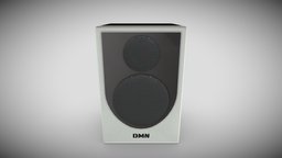 Studio Speaker Black White music, studio, game-ready, low-poly, 3dmodel, musicspeakers