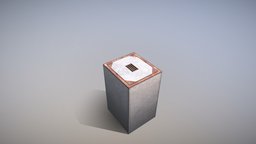 Old Sewage Pit 2 (90x90cm) sewer, lid, cover, blender-3d, duct, culvert, manhole, drain, grate, sewage, vis-all-3d, 3dhaupt, software-service-john-gmbh, low-poly, schacht, abwasserschacht, abwasser, old-sewage-pit, sewage-pit