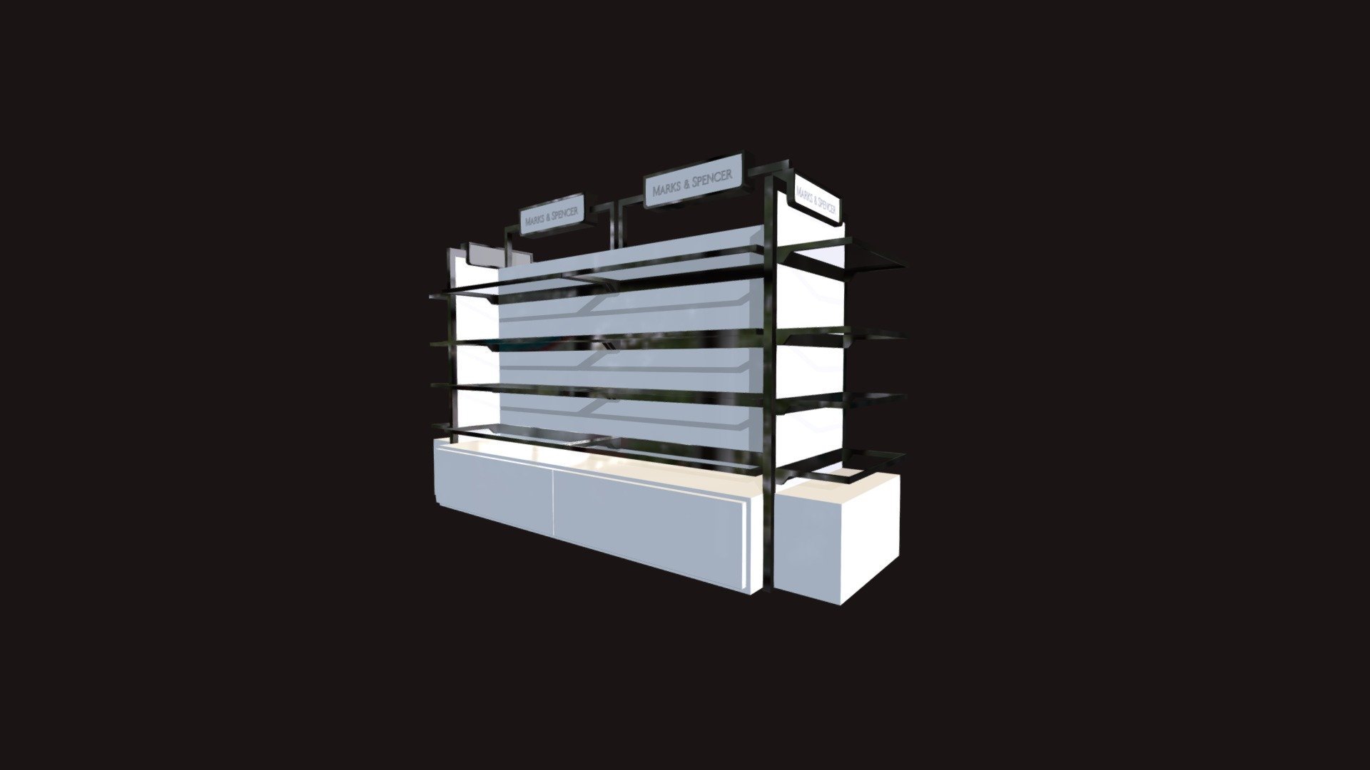Góndola Marks &amp; Spencer
Made with 3d builder + Paint 3d
Draw from : https://www.linkedin.com/posts/dalzielandpow_retaildesign-branddesign-storedesign-activity-7168964663894863872-R0xr?utm_source=share&amp;utm_medium=member_desktop - Góndola Marks & Spencer (store furniture free ) - Download Free 3D model by vmmaniac 3d model