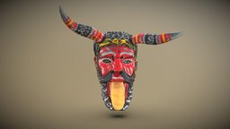 Wooden Mask mexico, mask, woodenmask, metashape, agisoft, photogrammetry, wood