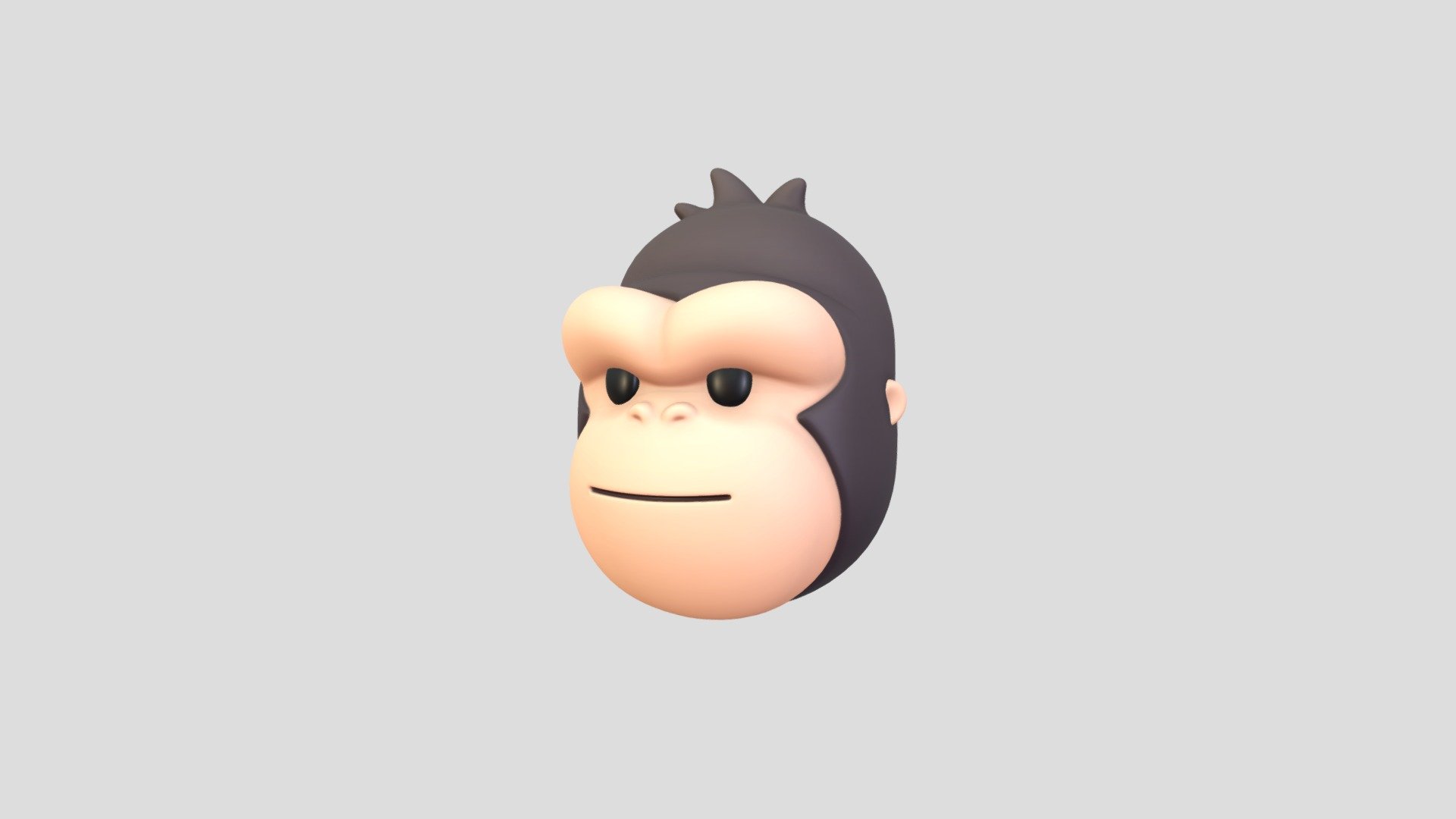 Gorilla Head 3d model.      
    


File Format      
 
- 3ds max 2023  
 
- FBX  
 
- OBJ  
    


Clean topology    

No Rig                          

Non-overlapping unwrapped UVs        
 


PNG texture               

2048x2048                


- Base Color                        

- Roughness                         



2,231 polygons                          

2,255 vertexs                          
 - Prop238 Gorilla Head - Buy Royalty Free 3D model by BaluCG 3d model