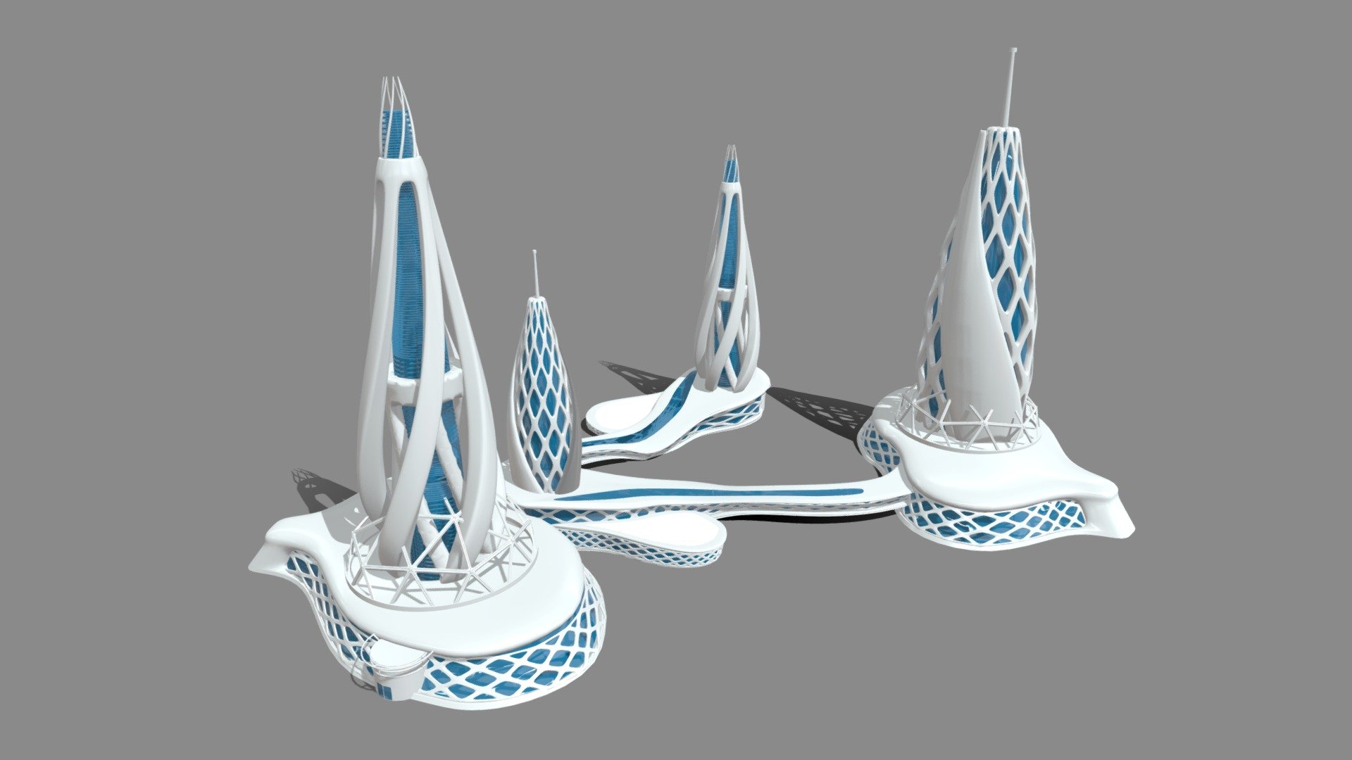 0087 - Organic Building ( Skyscraper ) - 0087 - Organic Building ( Skyscraper ) - Buy Royalty Free 3D model by Vertex - Egypt (@Vertex-Egypt) 3d model