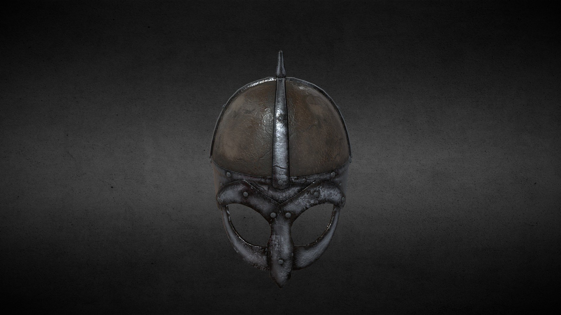 Viking helmet I painted for school 3d model