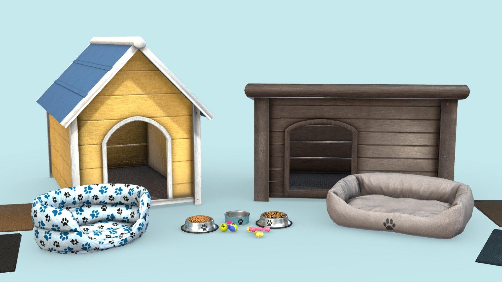 Dog accessories - 3D model by RedDeer (@billl90) 3d model